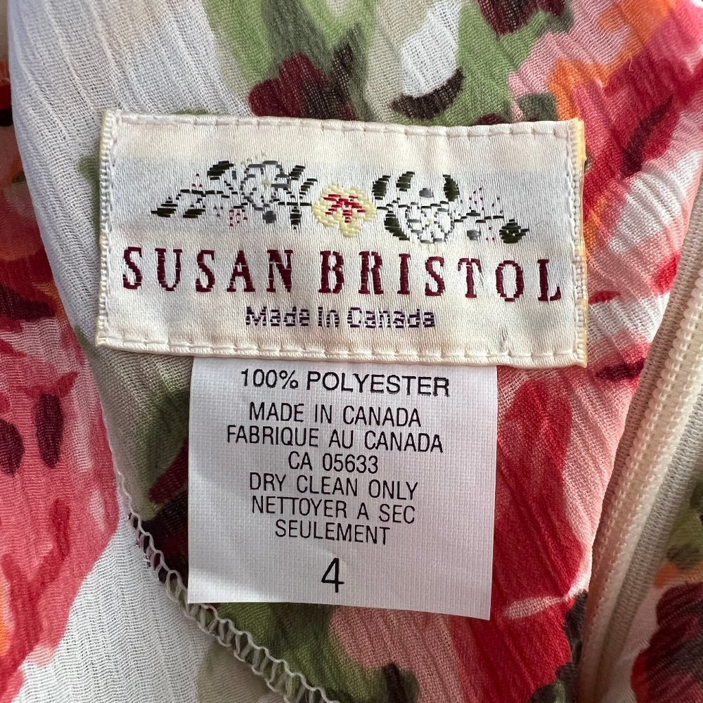 Vintage Floral Fit & Flare Pleated Button Up Midi Maxi Dress Spring Summer Sun - Picture 5 of 6